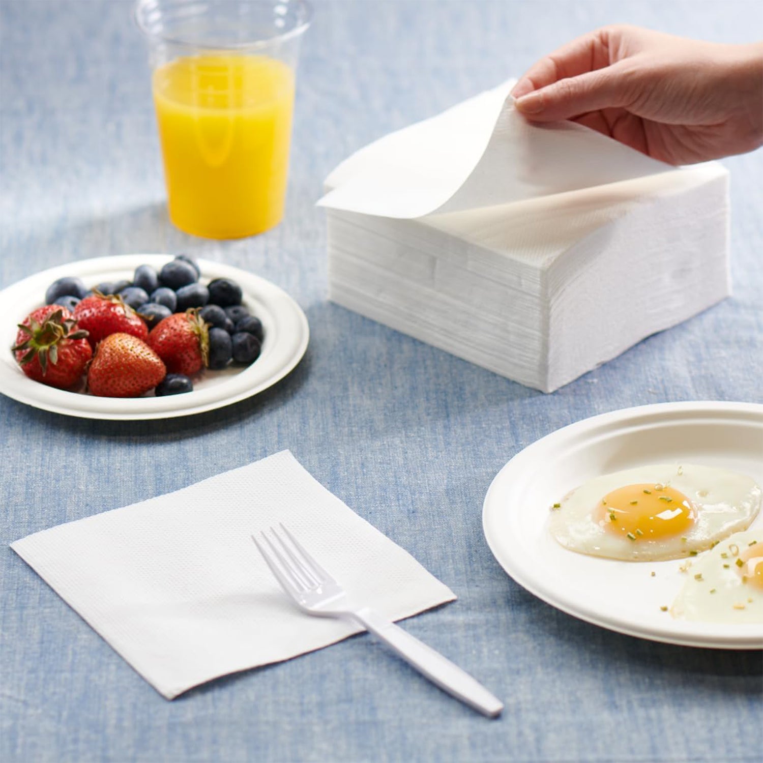 Soft  Absorbent Disposable Tissue Napkins   Paper (75 Pc) Soft  Absorbent Disposable Tissue Napkins   Paper (75 Pc)